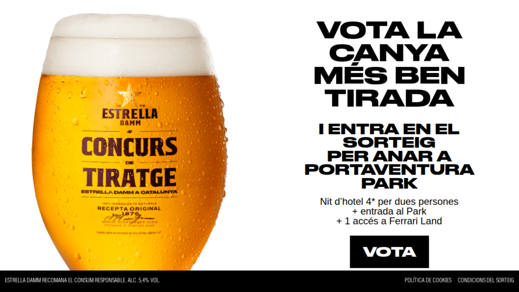 Estrella Damm: Sorteo PortAventura y Ferrari Land + Estancia en Hotel