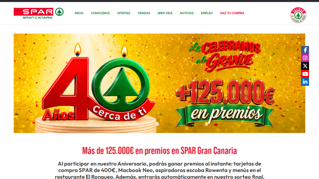 Promo SPAR Gran Canaria 2026: Gana tarjetas de 4.000€ y portátiles